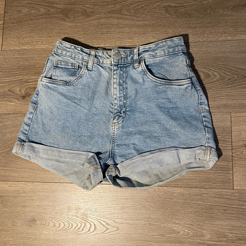 Cotton on denim high rise shorts